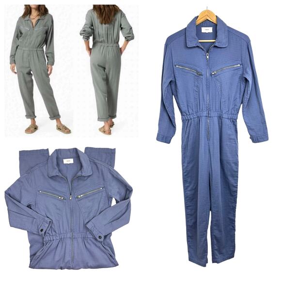 XiRENA Pants - Xirena Jaymes Jumpsuit Size XS Periwinkle Blue Twill Slub Cotton Boiler Utility